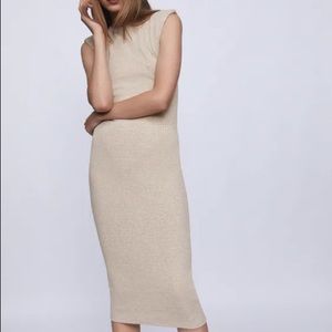 Zara midi ribbed dress